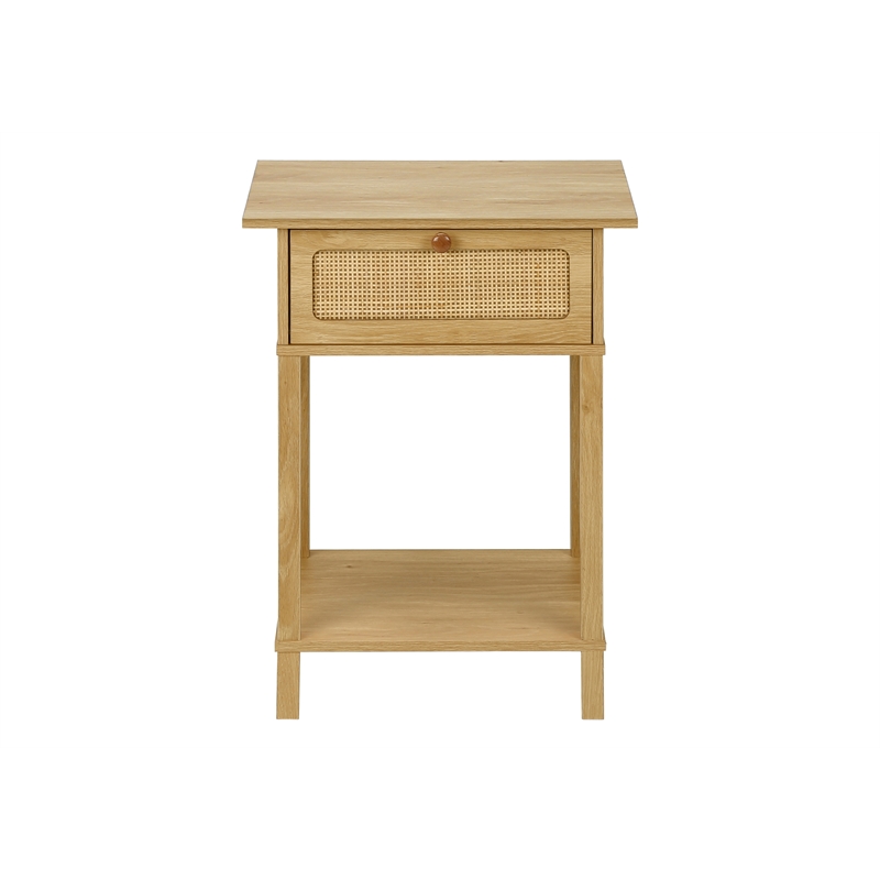 Accent Table - 2 Tier - Nightstand - Side Table - Bedroom - Natural Laminate