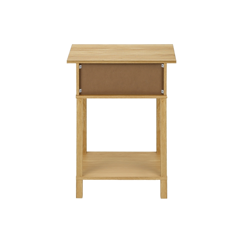 Accent Table - 2 Tier - Nightstand - Side Table - Bedroom - Natural Laminate