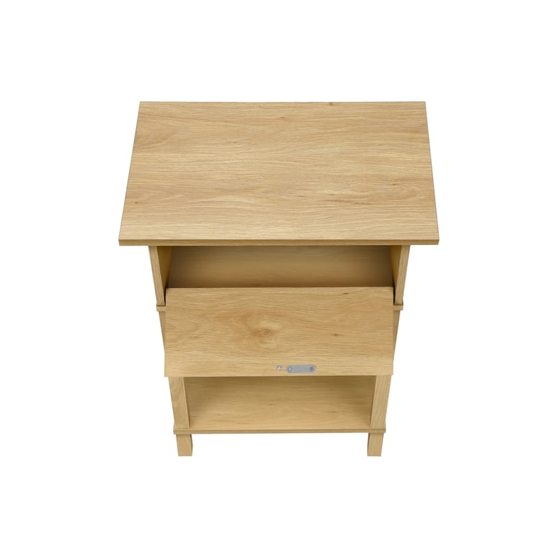 Accent Table - 2 Tier - Nightstand - Side Table - Bedroom - Natural Laminate