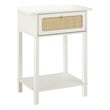 Accent Table - 2 Tier - Nightstand - Side Table - Bedroom - White Laminate