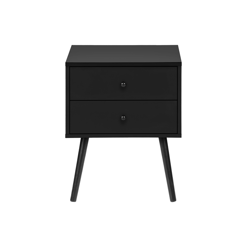 Accent Table - Bedroom - Living Room - Nightstand - Drawer - Black Laminate