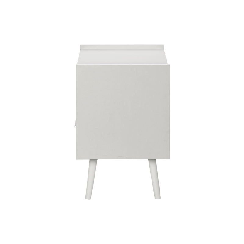 Accent Table - Side - End - Nightstand - Bedroom - Living Room - White Laminate
