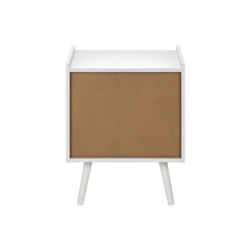 Accent Table - Side - End - Nightstand - Bedroom - Living Room - White Laminate