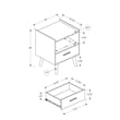 Accent Table - Side - End - Nightstand - Bedroom - Living Room - White Laminate