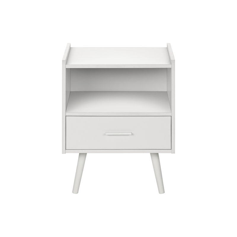 Accent Table - Side - End - Nightstand - Bedroom - Living Room - White Laminate