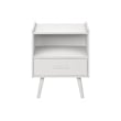 Accent Table - Side - End - Nightstand - Bedroom - Living Room - White Laminate