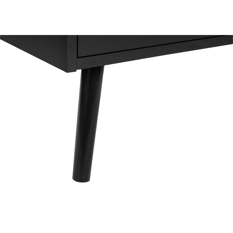 Accent Table - Side - End - Nightstand - Bedroom - Living Room - Black Laminate