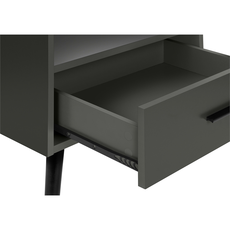 Accent Table - Side - End - Nightstand - Bedroom - Living Room - Gray Laminate