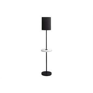 Lighting - 62&quoth - Floor Lamp - Usb Port Included - Black Metal - White Marble