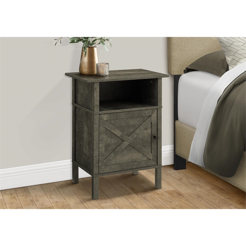 Accent Table - Side Table - End - Living Room - Storage - Dark Bronze Laminate