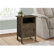 Accent Table - Side Table - End - Living Room - Storage - Dark Oak Laminate