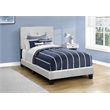 Bed - Twin Size - Upholstered - Frame Only - Juvenile - Light Gray Boucle