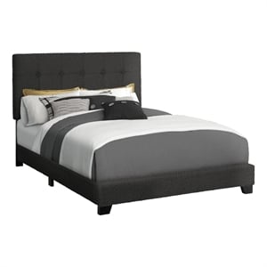 bed - full size - bedroom - upholstered - frame only - transitional