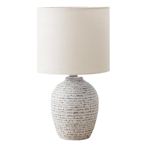 Lighting - 17&quoth - Table Lamp - Ivory Ceramic - Ivory/Cream Shade - Contemporary