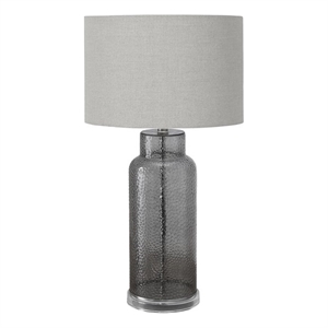 Lighting - 28&quoth - Table Lamp - gray Glass - gray Shade - Contemporary - Modern