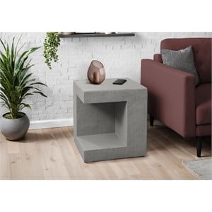 Accent Table - 25&quotH - Indoor Or Outdoor - Nightstand - Living Room - Gray