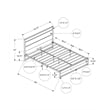 Bed - Bedroom - Frame Only - Platform Bed - Queen Size - Taupe Laminate - Metal