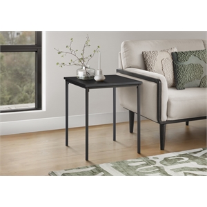 Accent Table - 22&quotH - Side Table - End - Nightstand -Living Room -Black Laminate