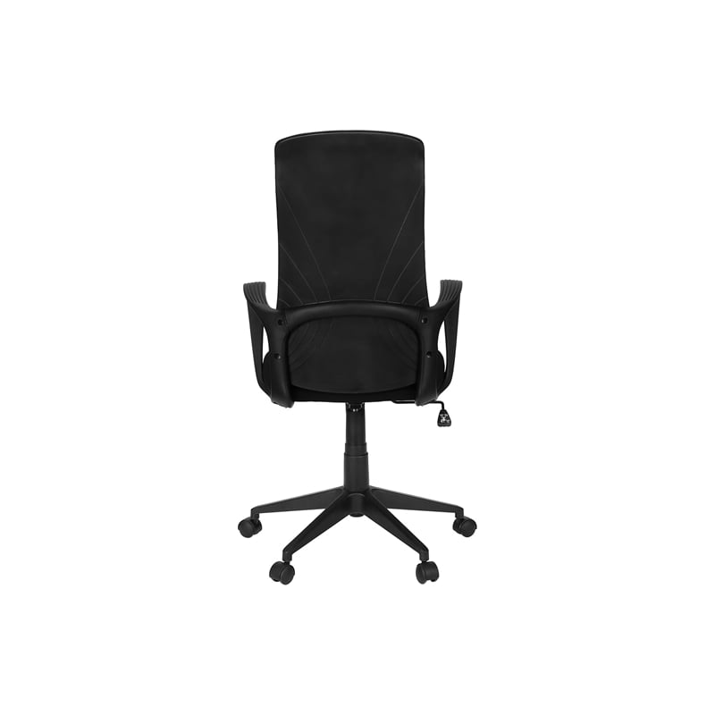 Office Chair - Adjustable Height - Armrests - Swivel - Ergonomic - Black