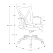 Office Chair - Adjustable Height - Swivel - Ergonomic - Armrests - Red Mesh