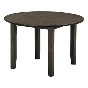 Dining Table - 48&quot Round - Veneer Top - Dining Room - Kitchen - Gray Wood