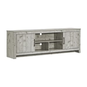 Tv Stand - 72&quot - Console - Media Center - Storage - Living Room - Rustic Gray