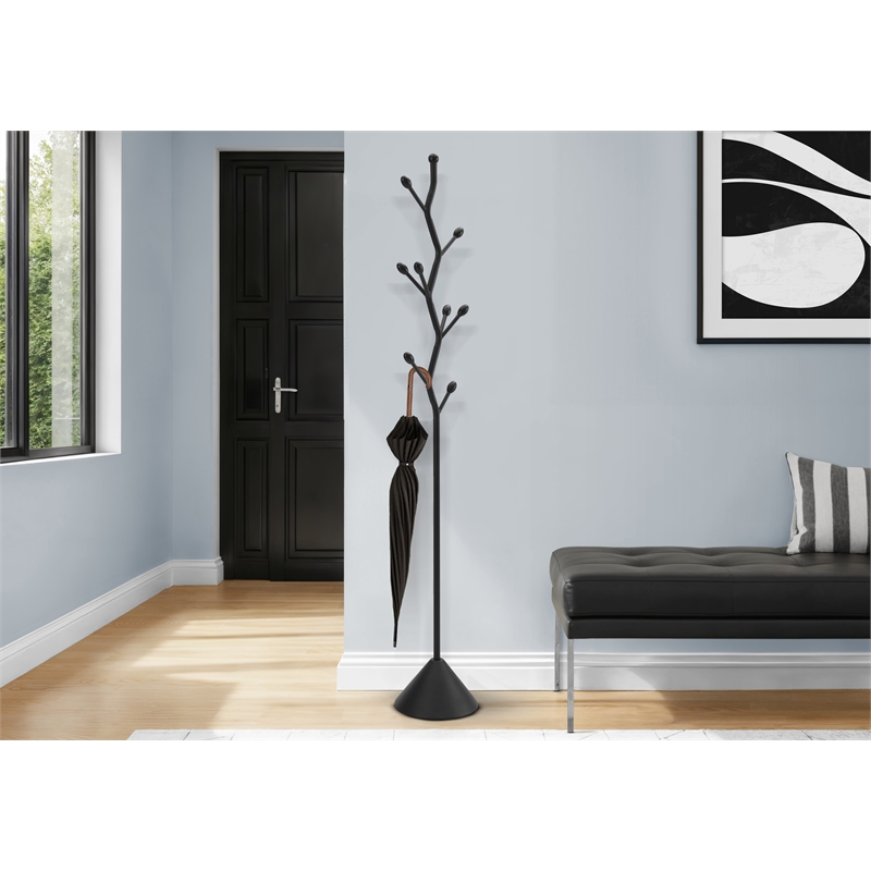 Coat Rack - Hall Tree - 8 Hooks - Entryway - 72