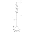 Coat Rack - Hall Tree - 8 Hooks - Entryway - 72