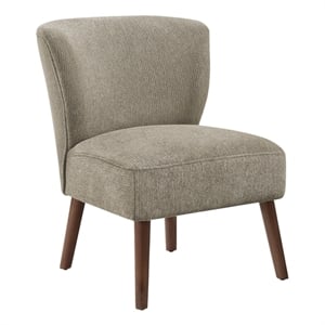 Accent Chair - 33&quotH - Upholstered - Living Room - Bedroom - Light Brown Fabric