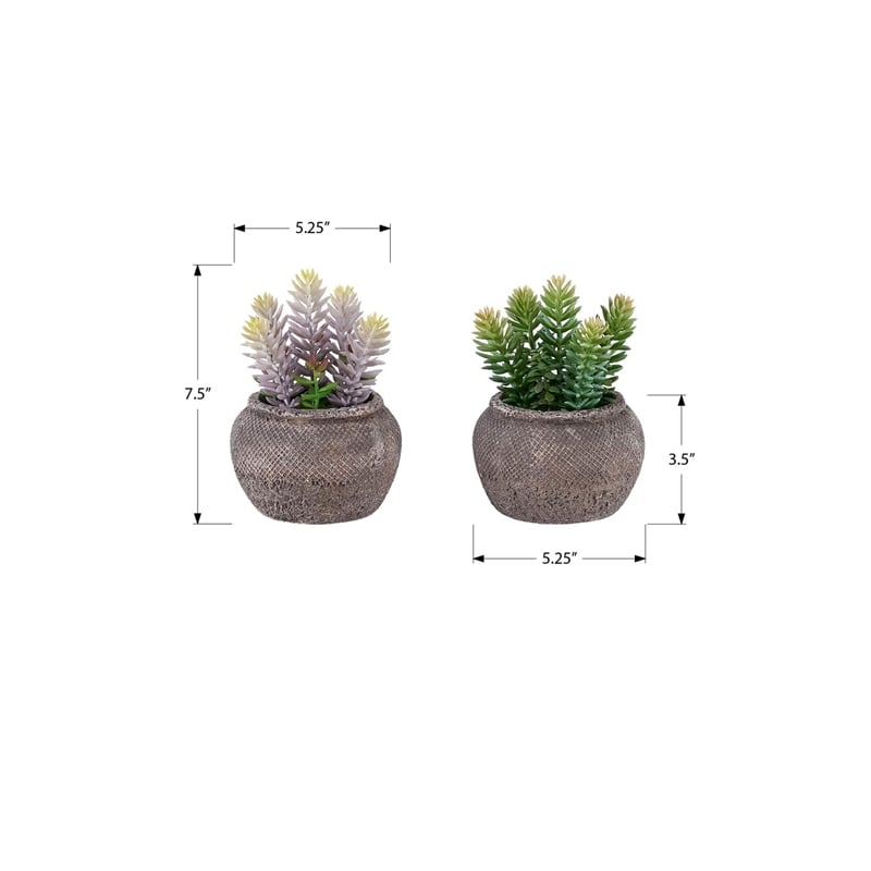 Artificial Plant - Set Of 2 - 8