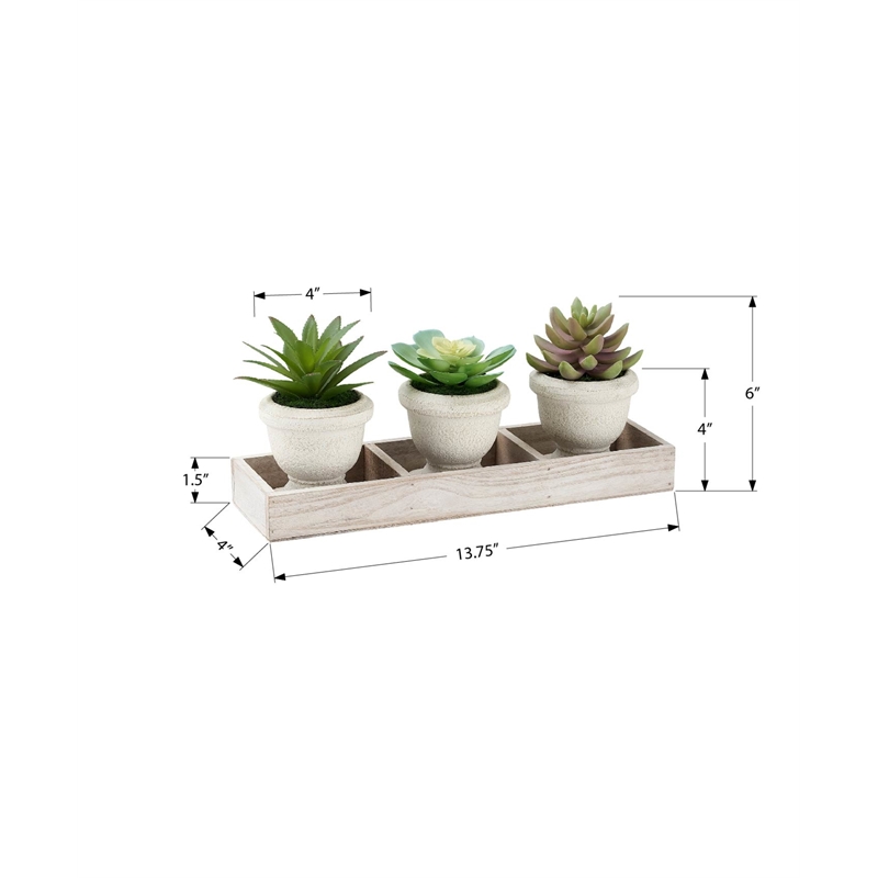 Artificial Plant - Set Of 3 - 6