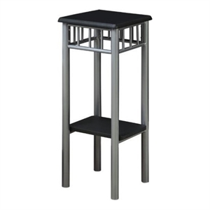 Accent Table Side End Plant Stand Square Living Room Bedroom Metal Black