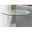 Monarch Bentwood Accent Table with Tempered Glass Top in Black and Silver