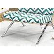 Accent Chair Armless Fabric Living Room Bedroom Fabric Green Chrome
