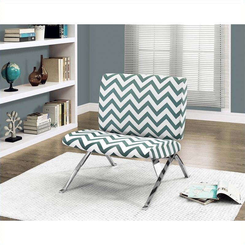 Accent Chair Armless Fabric Living Room Bedroom Fabric Green Chrome