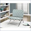 Accent Chair Armless Fabric Living Room Bedroom Fabric Green Chrome
