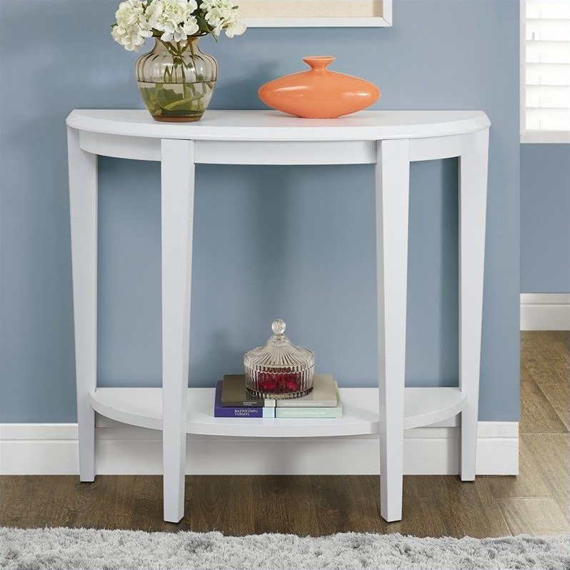 36" Console Accent Table in White I 2451