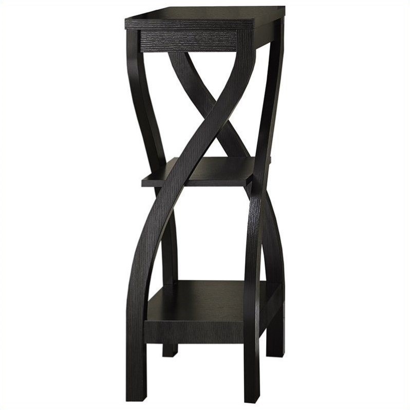 Accent Table Side End Plant Stand Square Bedroom Laminate Brown