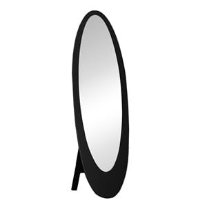 monarch oval cheval mirror in black
