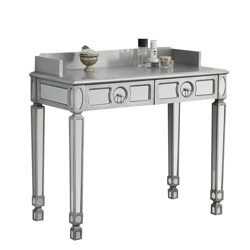 Monarch 36 Vanity In Brushed Silver With 2 Drawers I 3711