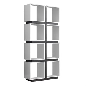 Bookshelf Bookcase Etagere 5 Tier 71&quotH Office Bedroom Laminate White