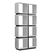 Bookshelf Bookcase Etagere 5 Tier 71&quotH Office Bedroom Laminate White