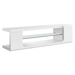 Tv Stand 60 Inch Console Living Room Bedroom Laminate Glossy White