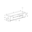 Tv Stand 60 Inch Console Living Room Bedroom Laminate Glossy White