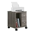Office File Cabinet Printer Cart Mobile Storage Work Laminate Brown