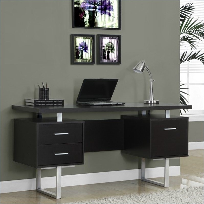 Monarch 60 Hollow Core Office Desk In Cappuccino I 7080