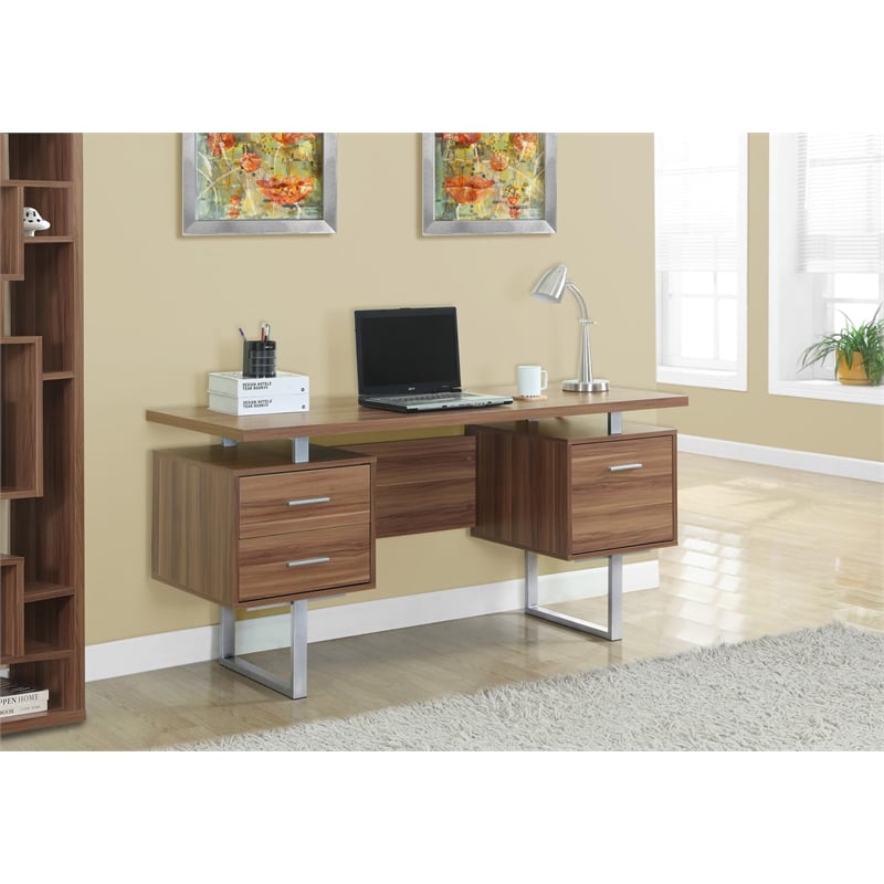 Computer Desk Home Office Laptop Storage Drawers 60