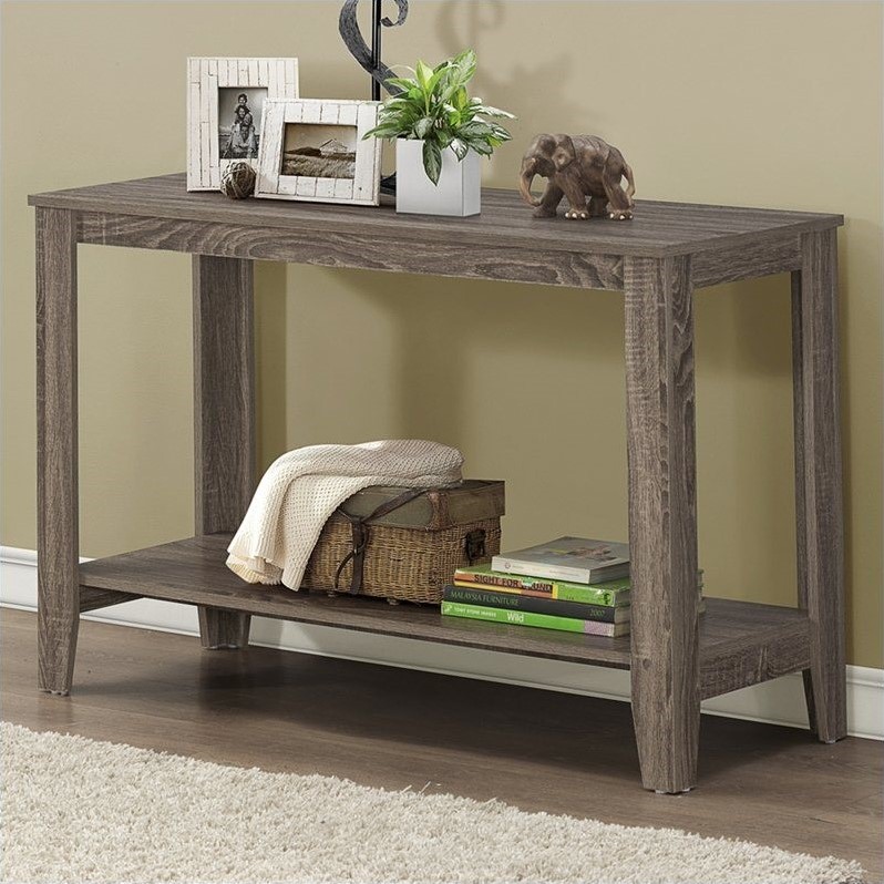 Sofa Console Table In Dark Taupe