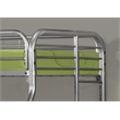 Monarch Heavy-Duty Metal Frame Twin Over Full Bunk Bed in Silver