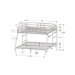 Monarch Heavy-Duty Metal Frame Twin Over Full Bunk Bed in Silver